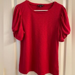 INC International Concepts Red Short Sleeve Top